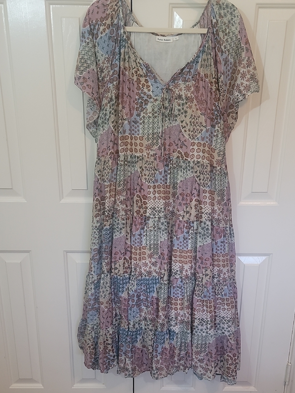 Roller Rabbit Floral Patchwork Dress in Pink, Blue, Cream